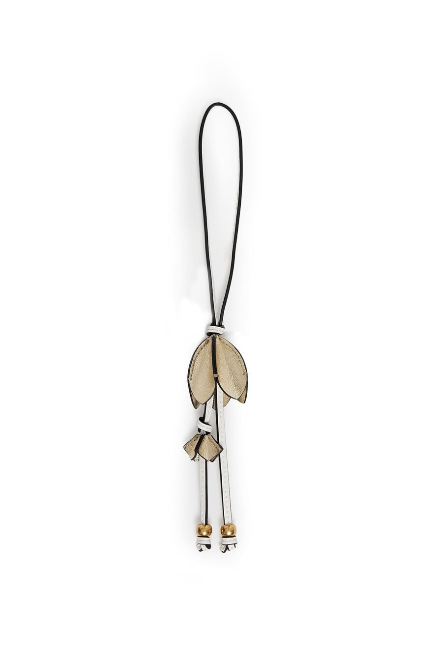 7685 Flower Bag Charm, Light Gold